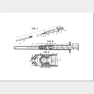 Plastic Syringe Vintage Patent Hand Drawing Posters and Art